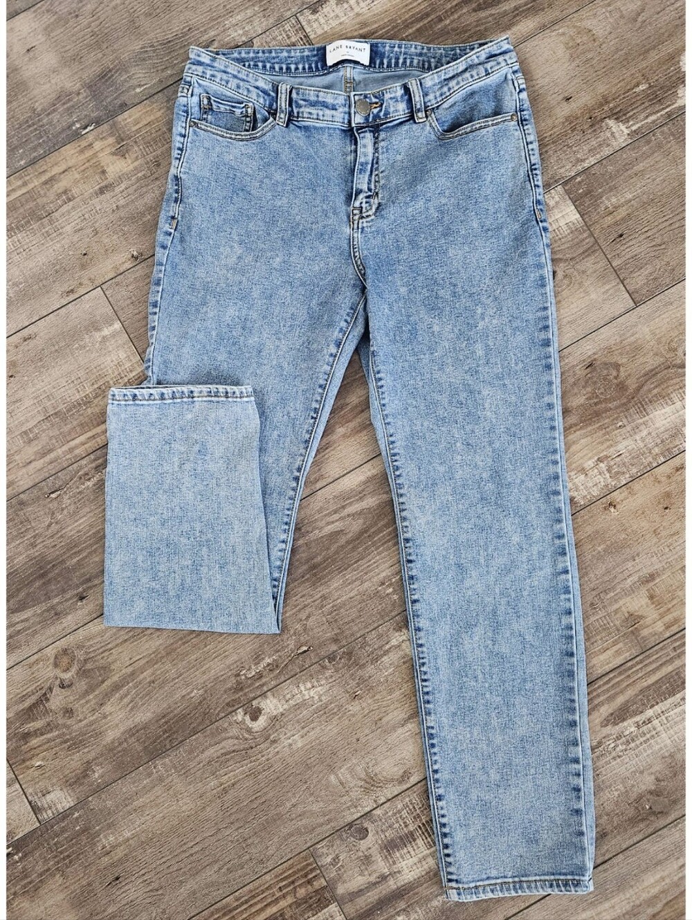 Lane Bryant Light Acid Wash Straight Leg Jeans Size 14